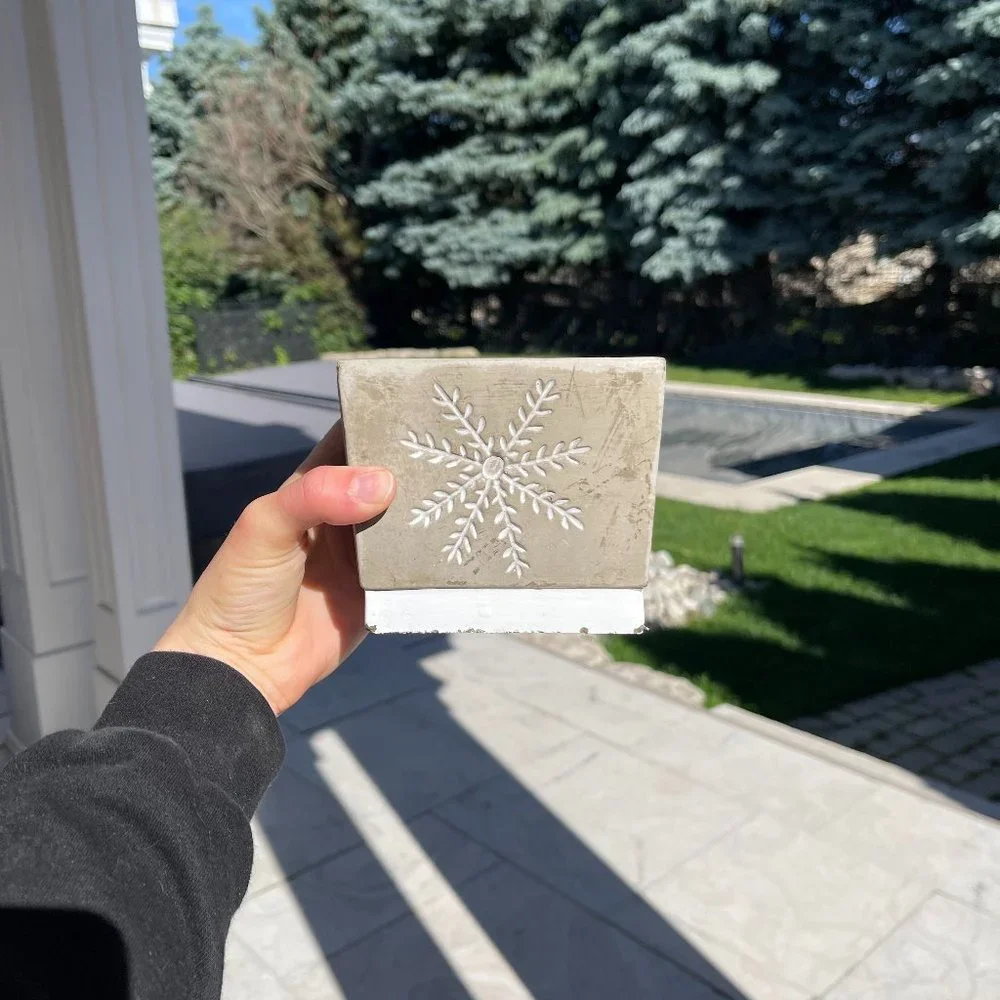 ✨ Snowflake Ceramic Planter | Colansanti's - Picture 1 of 6